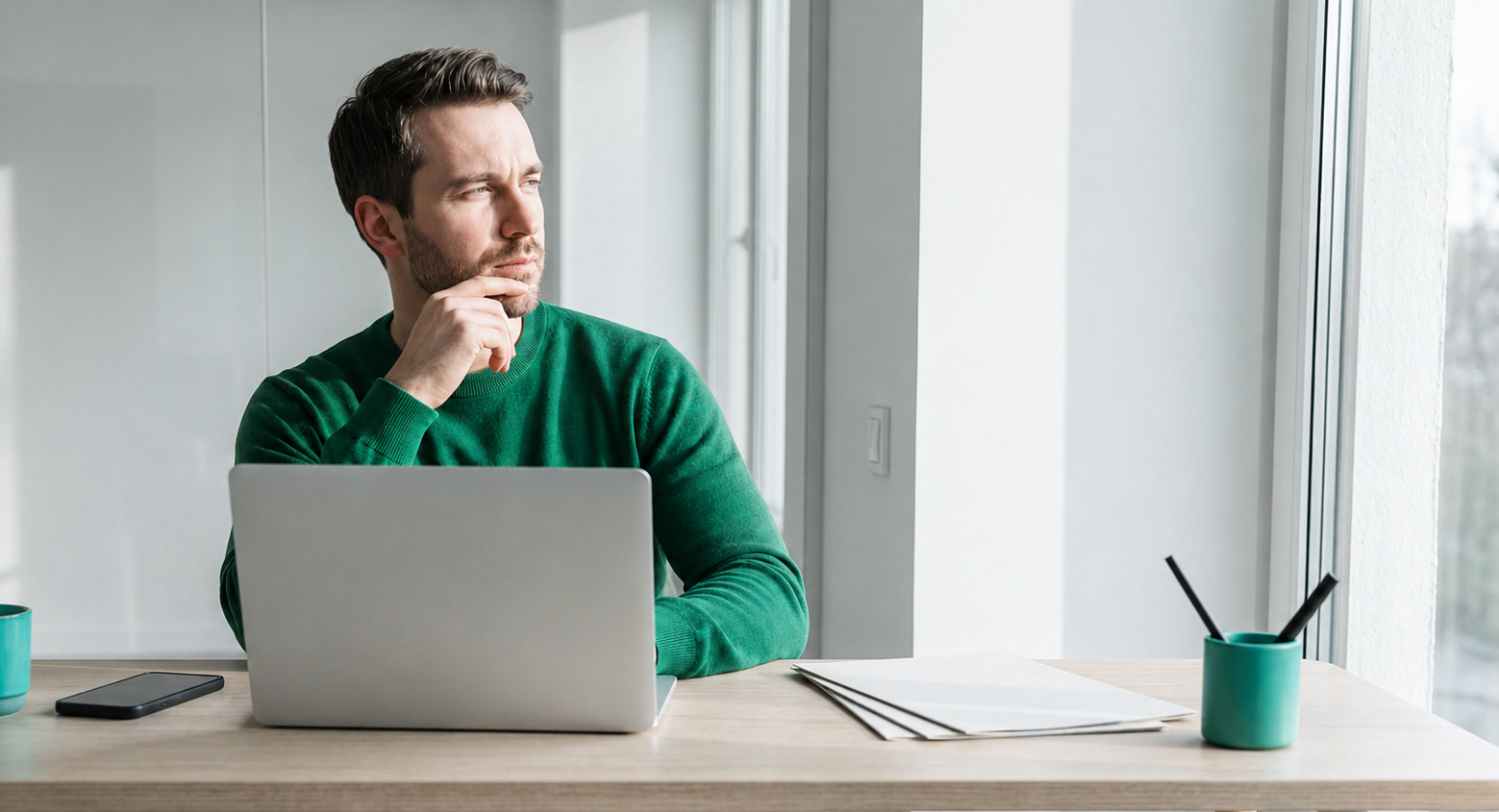 Business professional using the Wover AI email assistant